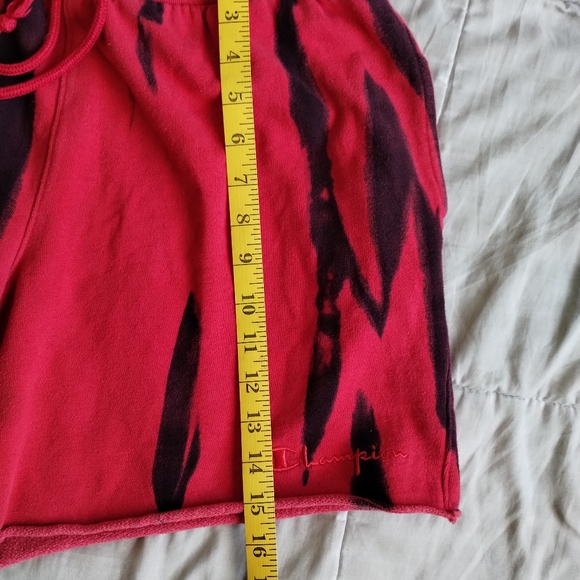 Distressed Cropped Sexy Shorts Mens MEDIUM 30 in w Champion Logo - Picture 7 of 10